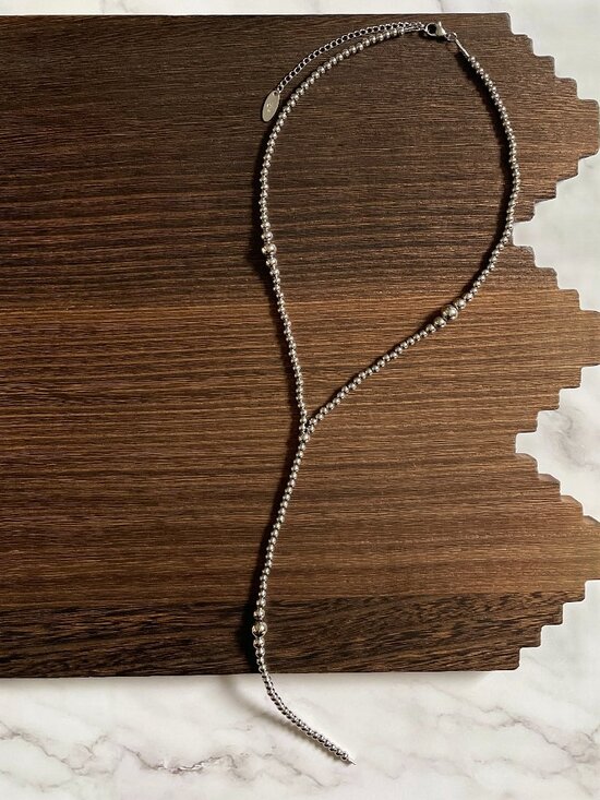 Red Saguaro Trading Post Jewelry - Handmade Western Pearl Graduated Lariat Necklace 18 inch